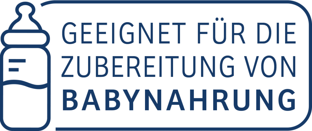 Symbol für Krumbach Mineralwasser, geeignet für die Zubereitung von Babynahrung