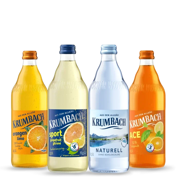 Neuheiten im Krumbach Sortiment in 0,5 Liter Glasflaschen