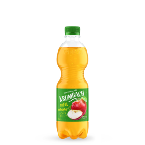 Krumbach Direktsaftschorlen-Flasche im 0,5 Liter PET-Gebinde der Sorte Apfel