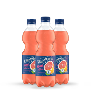 Krumbach kalorienarme Getränke-Flaschen in verschiedenen Gebinden der Sorte Sport Pink Grapefruit