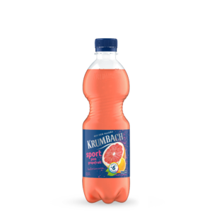 Krumbach kalorienarme Getränke-Flasche im 0,5 Liter PET-Gebinde der Sorte Sport Pink Grapefruit