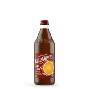 Krumbach Limonaden-Flasche im 0,5 Liter Glas-Gebinde der Sorte Cola-Mix