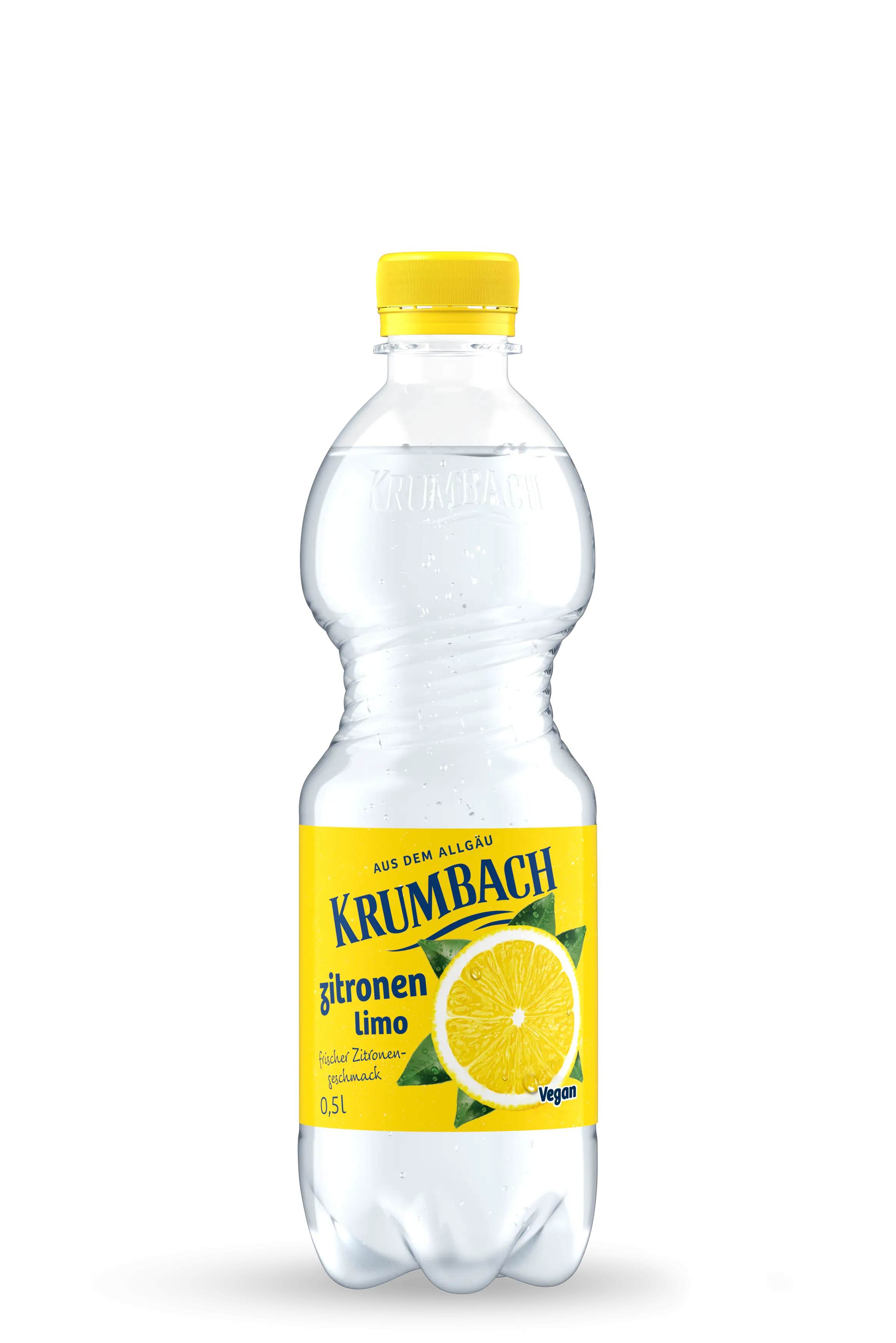 Krumbach Limonaden-Flasche im 0,5 Liter PET-Gebinde der Sorte Zitrone