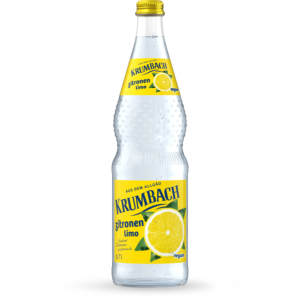 Krumbach Limonaden-Flasche im 0,7 Liter Glas-Gebinde der Sorte Zitrone