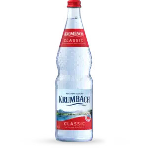 Krumbach Mineralwasser-Flasche im 0,7 Liter Glas-Gebinde und in der Sorte Classic