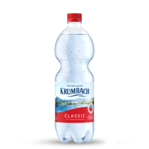 Krumbach Mineralwasser-Flasche im ein Liter PET-Gebinde und in der Sorte Classic