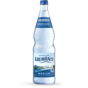 Krumbach Mineralwasser-Flasche im 0,7 Liter Glas-Gebinde und in der Sorte Medium